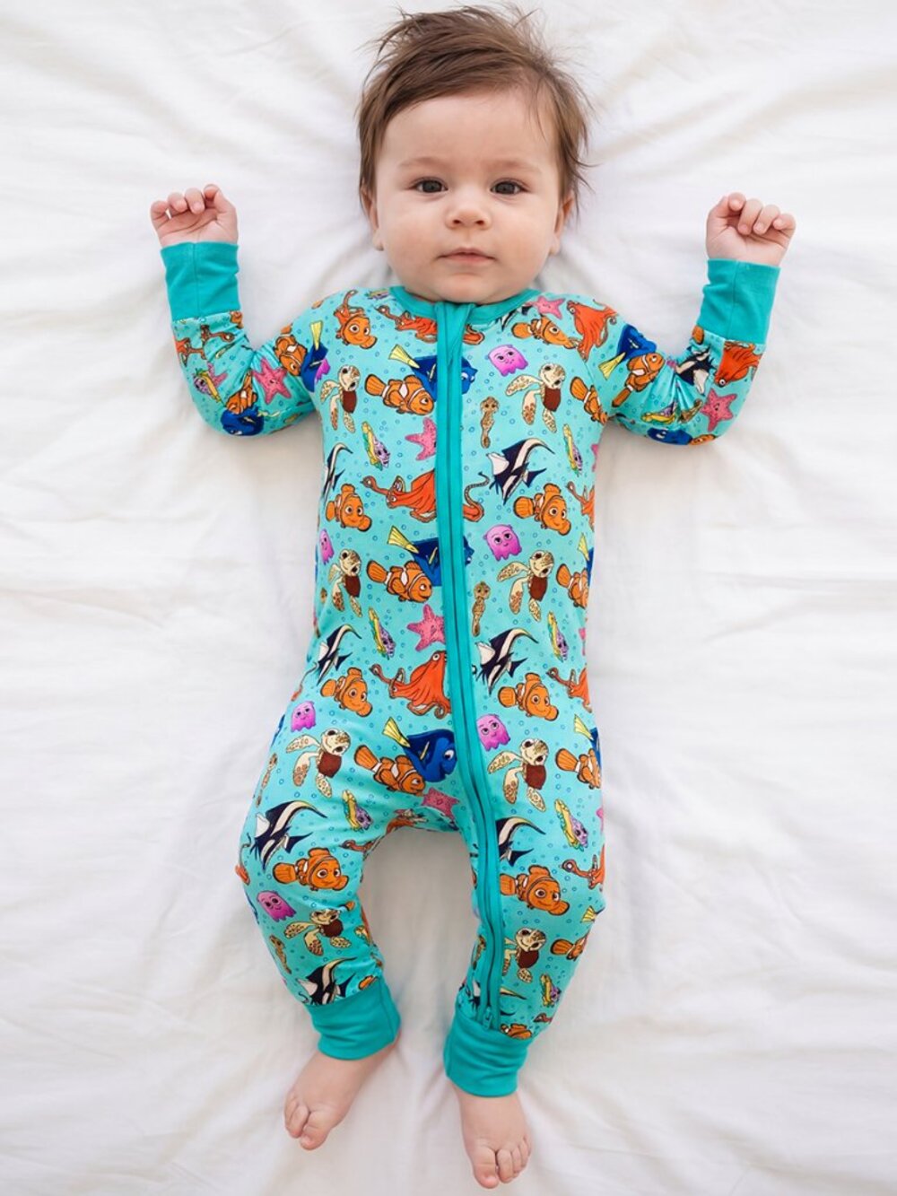 Marine Animals Bamboo Zipper Romper Pajamas - 18-24M